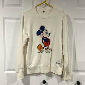 Uniqlo x Andy Warhol Mickey Mouse Crewneck White Disney Pop Art Graphic Size M